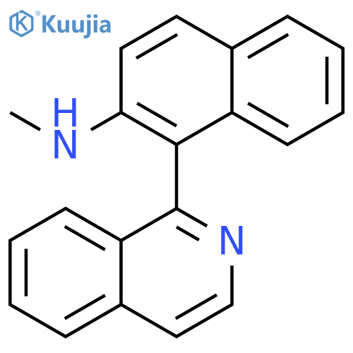 2-Naphthalenamine, 1-(1-isoquinolinyl)-N-methyl-, (1R)- structure