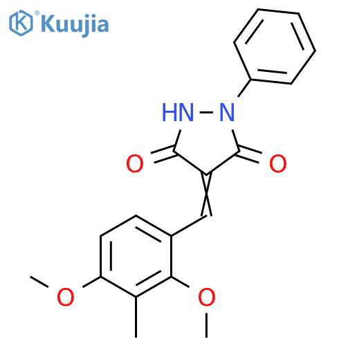 3,5-Pyrazolidinedione, 4-[(2,4-dimethoxy-3-methylphenyl)methylene]-1-phenyl- structure