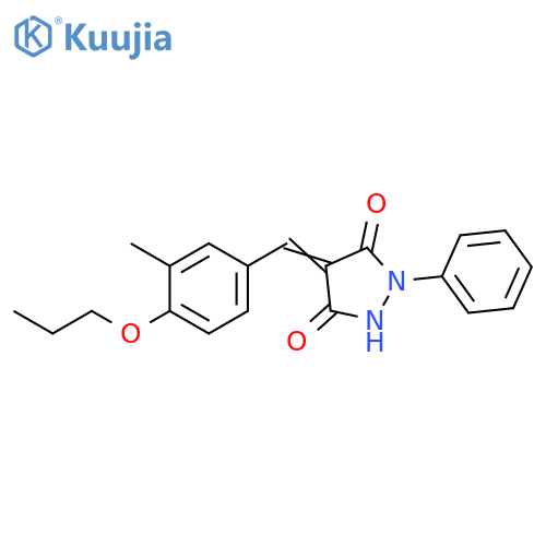 3,5-Pyrazolidinedione,4-[(3-methyl-4-propoxyphenyl)methylene]-1-phenyl- structure