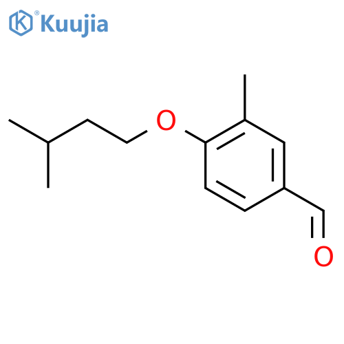 Benzaldehyde,3-methyl-4-(3-methylbutoxy)- structure