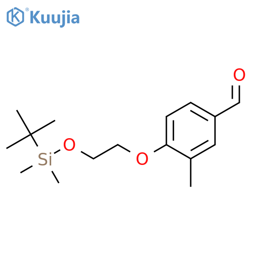 Benzaldehyde,  4-[2-[[(1,1-dimethylethyl)dimethylsilyl]oxy]ethoxy]-3-methyl- structure