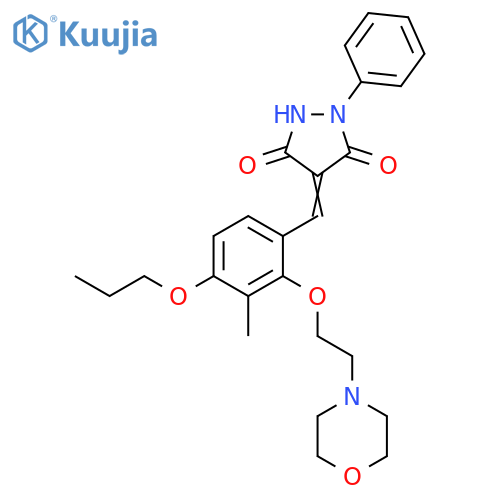 3,5-Pyrazolidinedione, 4-[[3-methyl-2-[2-(4-morpholinyl)ethoxy]-4-propoxyphenyl]methylene]-1-phenyl- structure