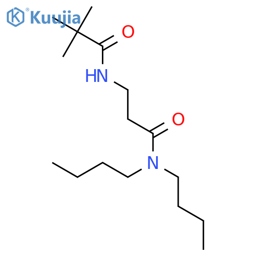 N-[2-(dibutylcarbamoyl)ethyl]-2,2-dimethyl-propanamide structure