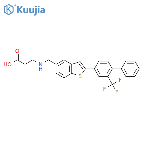 3-{[2-(2-Trifluoromethyl-biphenyl-4-yl)benzo[b]thiophen-5-ylmethyl]amino}propionic acid structure