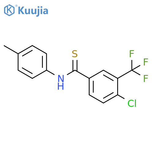 Benzenecarbothioamide, 4-chloro-N-(4-methylphenyl)-3-(trifluoromethyl)- structure