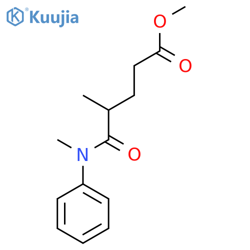 Pentanoic acid, 4-methyl-5-(methylphenylamino)-5-oxo-, methyl ester structure