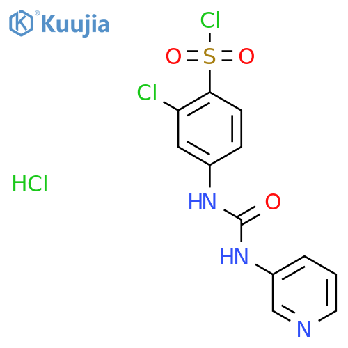 2-Chloro-4-(3-pyridin-3-yl-ureido)-benzenesulfonylchloride hydrochloride structure