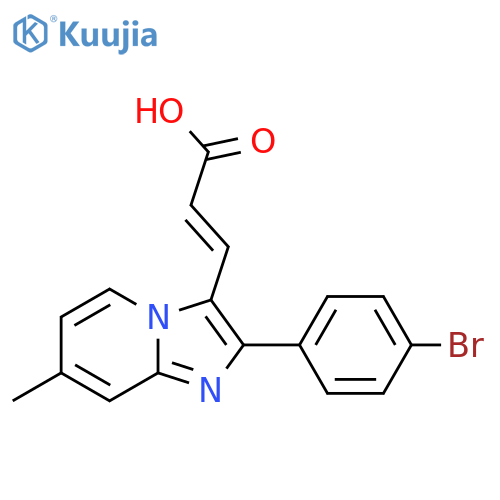 3-[2-(4-Bromophenyl)-7-methylimidazo[1,2-a]pyridin-3-yl]acrylic acid structure