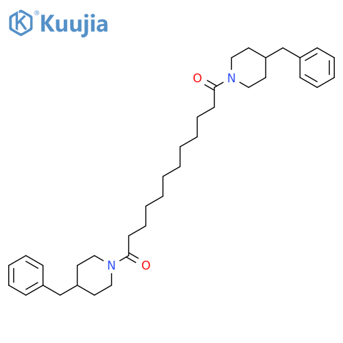 Piperidine, 1,1'-(1,12-dioxo-1,12-dodecanediyl)bis[4-(phenylmethyl)- structure