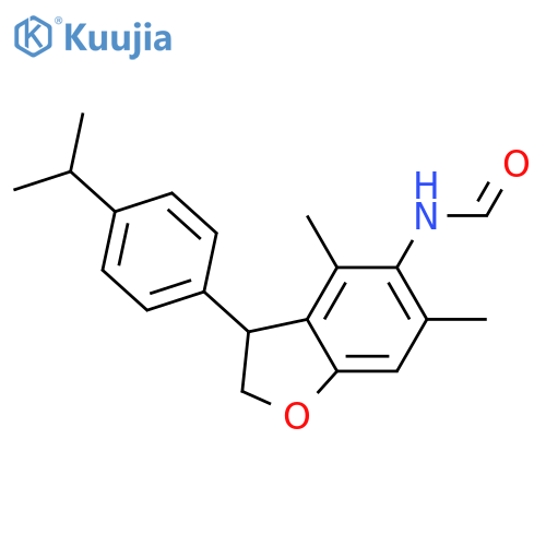 Formamide,N-[2,3-dihydro-4,6-dimethyl-3-[4-(1-methylethyl)phenyl]-5-benzofuranyl]- structure