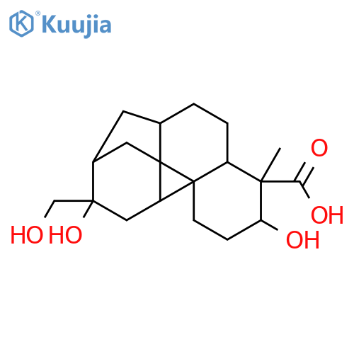 8,11a-Methano-11aH-cyclohepta[a]naphthalene-4-carboxylicacid, tetradecahydro-3,9-dihydroxy-9-(hydroxymethyl)-4,11b-dimethyl-, [3R-(3a,4a,4aa,6ab,8b,9b,11ab,11bb)]- (9CI) structure