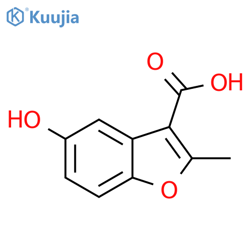5-Hydroxy-2-methyl-benzofuran-3-carboxylic acid structure