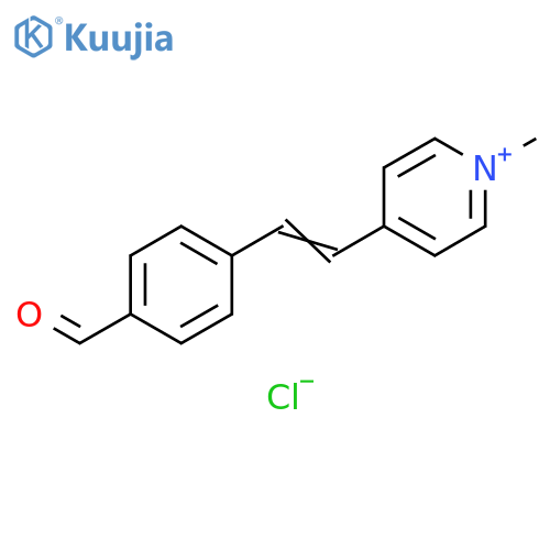 Pyridinium, 4-[2-(4-formylphenyl)ethenyl]-1-methyl-, chloride structure