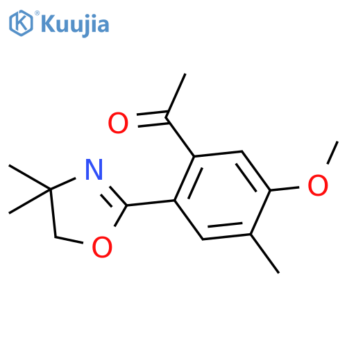 Ethanone,1-[2-(4,5-dihydro-4,4-dimethyl-2-oxazolyl)-5-methoxy-4-methylphenyl]- structure