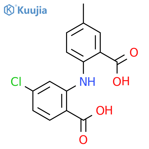 Benzoic acid, 2-[(2-carboxy-4-methylphenyl)amino]-4-chloro- structure