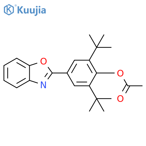 Phenol, 4-(2-benzoxazolyl)-2,6-bis(1,1-dimethylethyl)-, 1-acetate structure