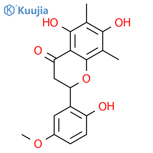 (2S)-5,7-dihydroxy-2-(2-hydroxy-5-methoxyphenyl)-6,8-dimethyl-2,3-dihydro-4H-chromen-4-one structure