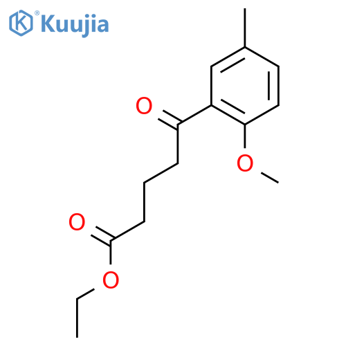 Ethyl 5-(2-methoxy-5-methylphenyl)-5-oxopentanoate structure