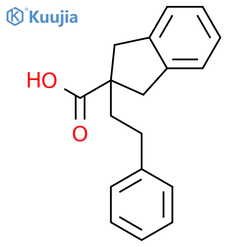 1H-INDENE-2-CARBOXYLIC ACID, 2,3-DIHYDRO-2-(2-PHENYLETHYL)- structure