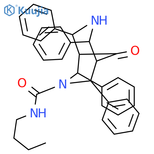 N-butyl-9-oxo-2,4,6,8-tetraphenyl-3,7-diazabicyclo[3.3.1]nonane-3-carboxamide structure