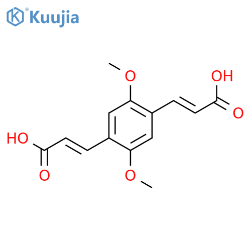 2-PROPENOIC ACID, 3,3'-(2,5-DIMETHOXY-1,4-PHENYLENE)BIS- structure