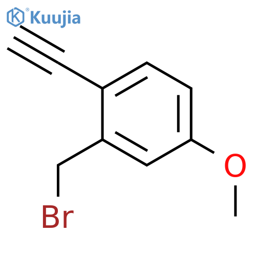 Benzene, 2-(bromomethyl)-1-ethynyl-4-methoxy- structure