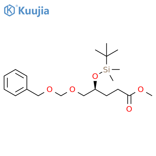 Pentanoic acid,  4-[[(1,1-dimethylethyl)dimethylsilyl]oxy]-5-[(phenylmethoxy)methoxy]-,  methyl ester, (S)- structure