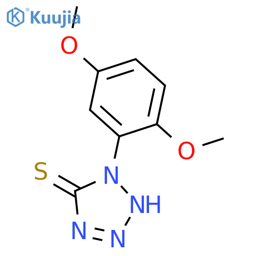 1-(2,5-Dimethoxyphenyl)-2,5-dihydro-1H-1,2,3,4-tetrazole-5-thione structure