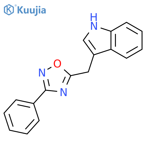 1H-Indole, 3-[(3-phenyl-1,2,4-oxadiazol-5-yl)methyl]- structure