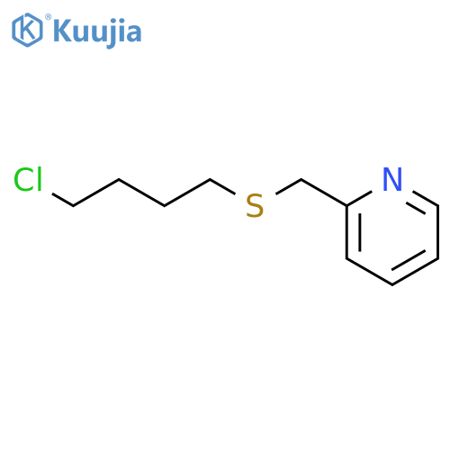 Pyridine, 2-[[(4-chlorobutyl)thio]methyl]- structure