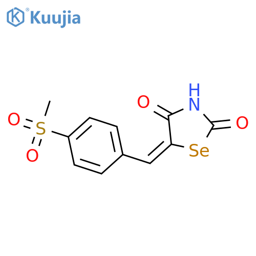(5E)-5-{[4-(methylsulfonyl)phenyl]methylidene}-1,3-selenazolidine-2,4-dione structure