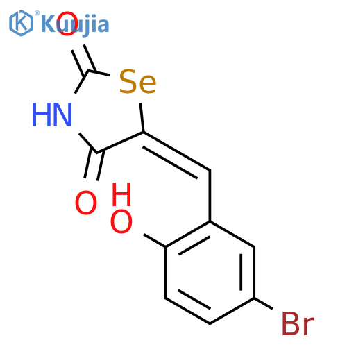(5E)-5-[(5-bromo-2-hydroxyphenyl)methylidene]-1,3-selenazolidine-2,4-dione structure