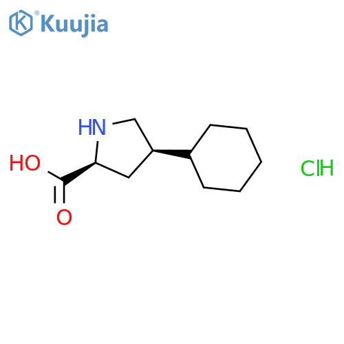 (2S,4R)-4-cyclohexylpyrrolidine-2-carboxylic acid;hydrochloride structure
