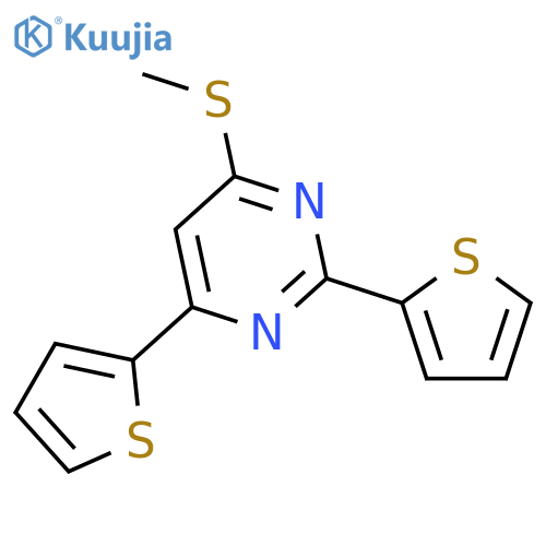 PYRIMIDINE, 4-(METHYLTHIO)-2,6-DI-2-THIENYL- structure