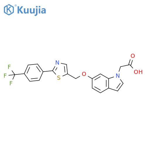 1H-Indole-1-acetic acid, 6-[[2-[4-(trifluoromethyl)phenyl]-5-thiazolyl]methoxy]- structure
