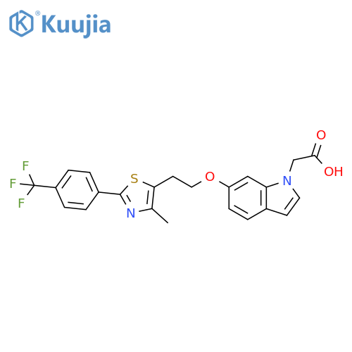 1H-Indole-1-acetic acid,6-[2-[4-methyl-2-[4-(trifluoromethyl)phenyl]-5-thiazolyl]ethoxy]- structure