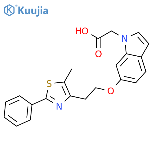 1H-Indole-1-acetic acid, 6-[2-(5-methyl-2-phenyl-4-thiazolyl)ethoxy]- structure