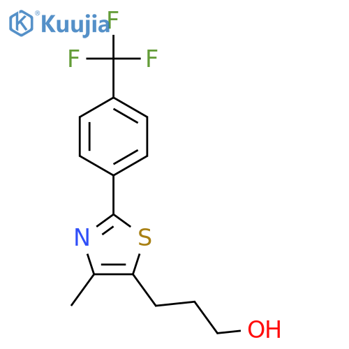 5-Thiazolepropanol, 4-methyl-2-[4-(trifluoromethyl)phenyl]- structure
