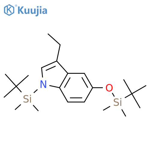 1H-Indole,  1-[(1,1-dimethylethyl)dimethylsilyl]-5-[[(1,1-dimethylethyl)dimethylsilyl]oxy  ]-3-ethyl- structure