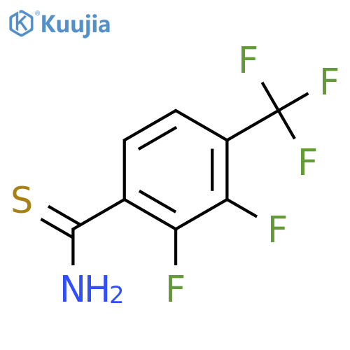 Benzenecarbothioamide, 2,3-difluoro-4-(trifluoromethyl)- structure