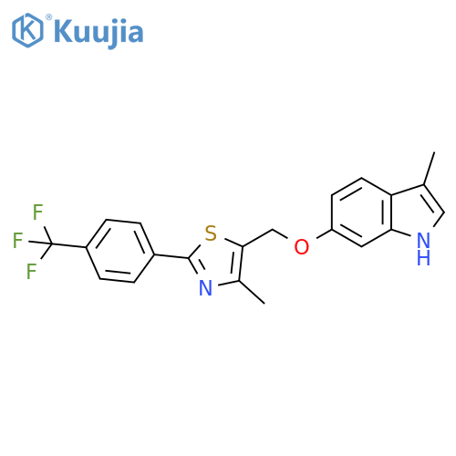 1H-Indole,3-methyl-6-[[4-methyl-2-[4-(trifluoromethyl)phenyl]-5-thiazolyl]methoxy]- structure