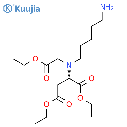 Aspartic acid, N-(5-aminopentyl)-N-(2-ethoxy-2-oxoethyl)-, diethyl ester structure