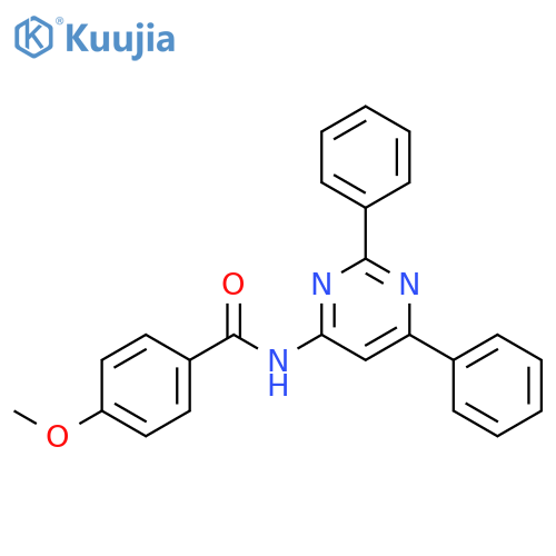 Benzamide, N-(2,6-diphenyl-4-pyrimidinyl)-4-methoxy- structure
