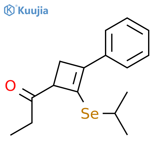 1-Propanone, 1-[2-[(1-methylethyl)seleno]-3-phenyl-2-cyclobuten-1-yl]- structure