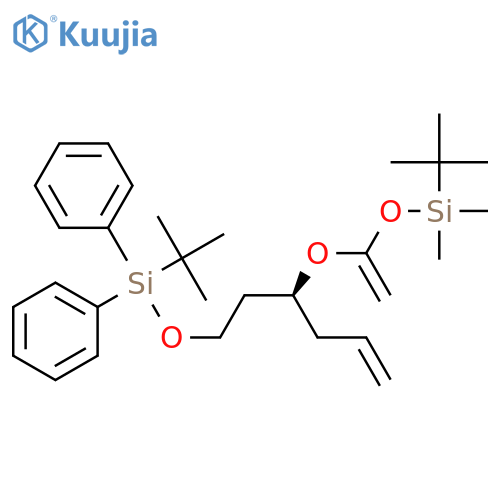 4,6,10-Trioxa-3,11-disilatridecane,2,2,3,3,12,12-hexamethyl-5-methylene-11,11-diphenyl-7-(2-propenyl)-,(7S)- structure