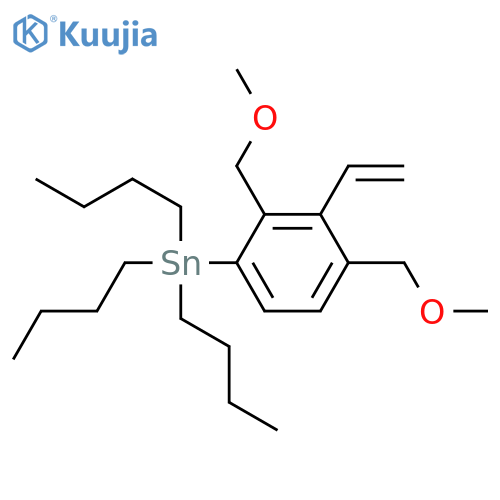 Stannane, tributyl[3-ethenyl-2,4-bis(methoxymethyl)phenyl]- structure