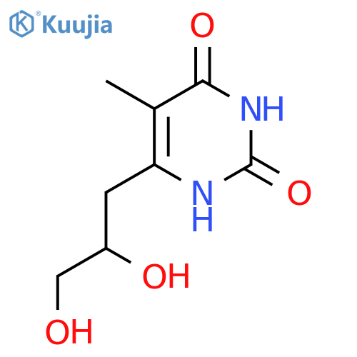 5-Methyl-6-(2,3-dihydroxypropyl)pyrimidine-2,4(1H,3H)-dione structure