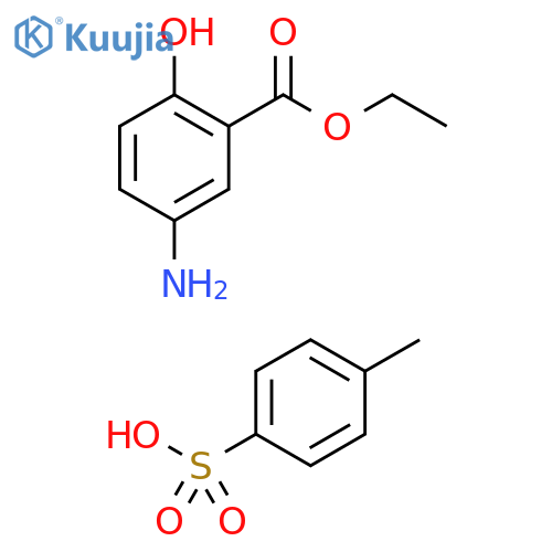 Benzoic acid, 5-amino-2-hydroxy-, ethyl ester,4-methylbenzenesulfonate (salt) structure