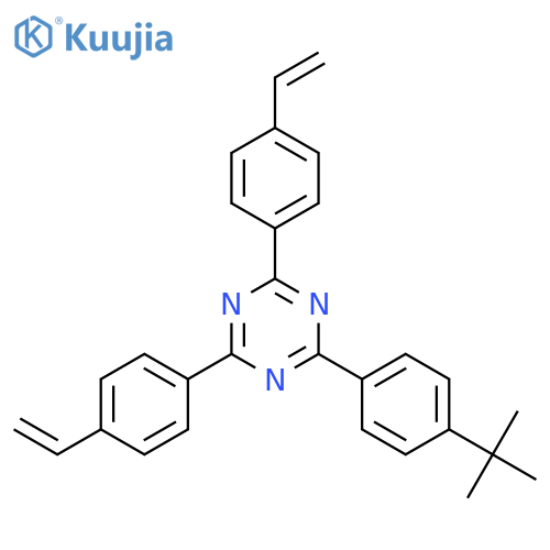 1,3,5-Triazine, 2-[4-(1,1-dimethylethyl)phenyl]-4,6-bis(4-ethenylphenyl)- structure