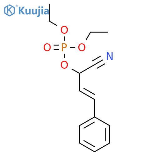 Phosphoric acid, 1-cyano-3-phenyl-2-propenyl diethyl ester structure